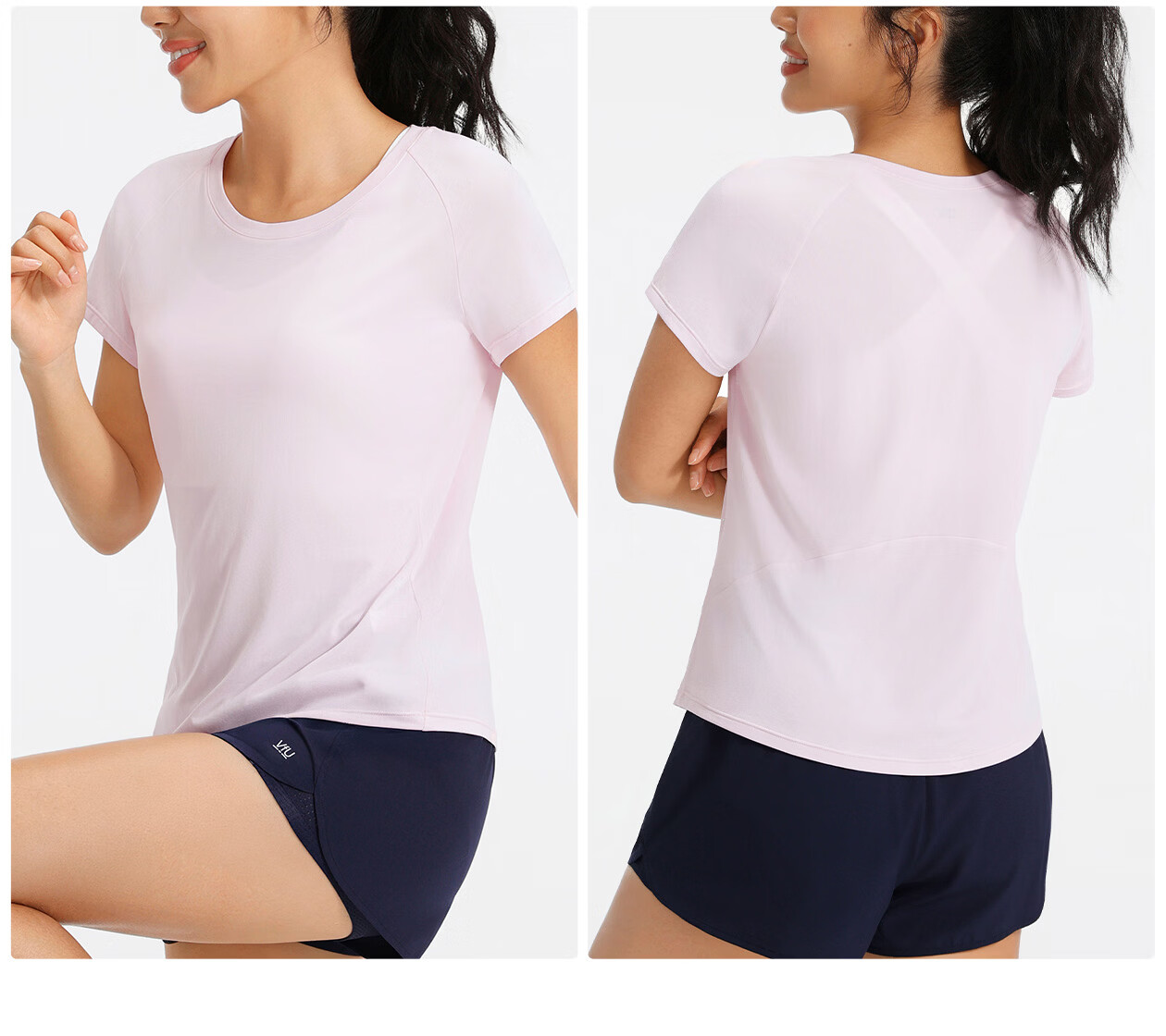 VFU Sports Short Sleeve Quick-Dry Breathable Professional Training Running T-Shirt Lightweight Yoga Wear 2026 New Style Creek Blue S 18