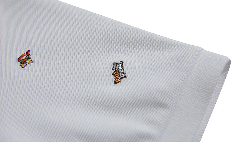 CABBEEN 200G Sorona Cooling Pique Polo Shirt Men Cartoon Pattern Full Embroidery Spring 2026 Breathable Short Sleeve Tee 12