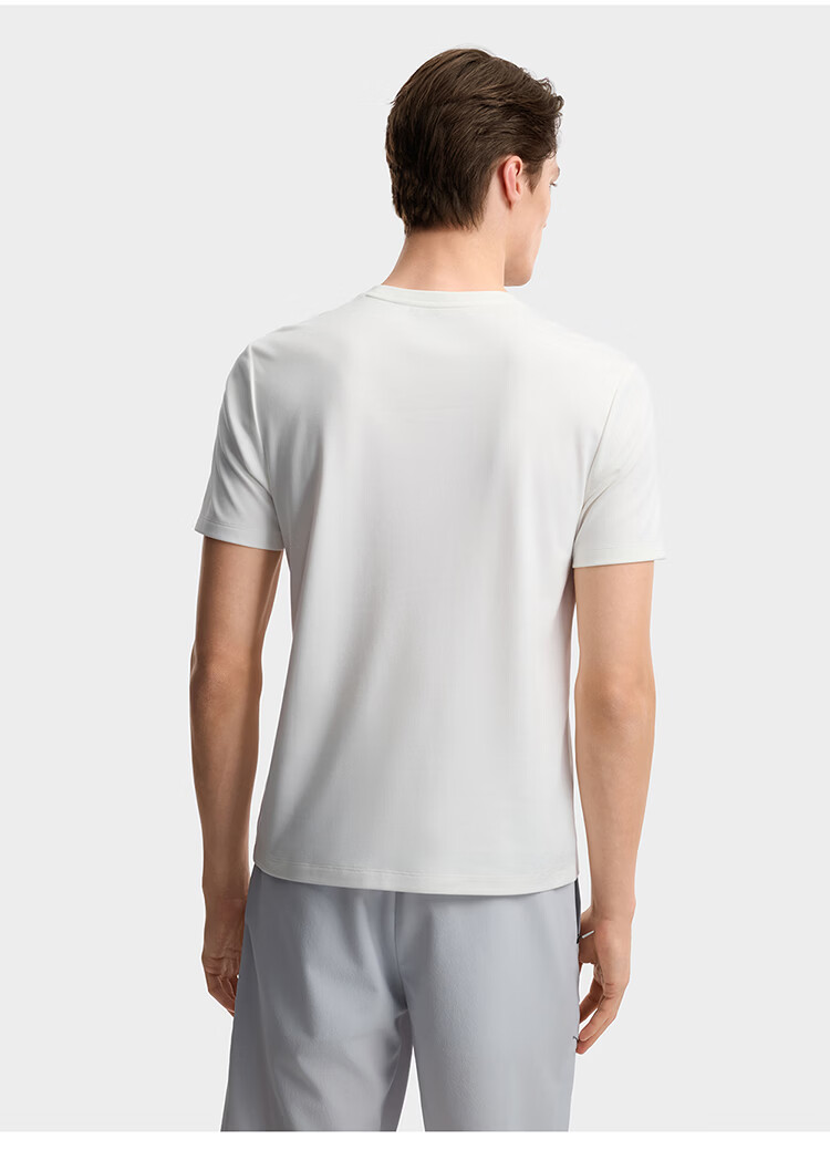 FILA Official Men's Knitted Short Sleeve Shirt 2026 Summer Casual Basic Black Crew Neck T-Shirt 17