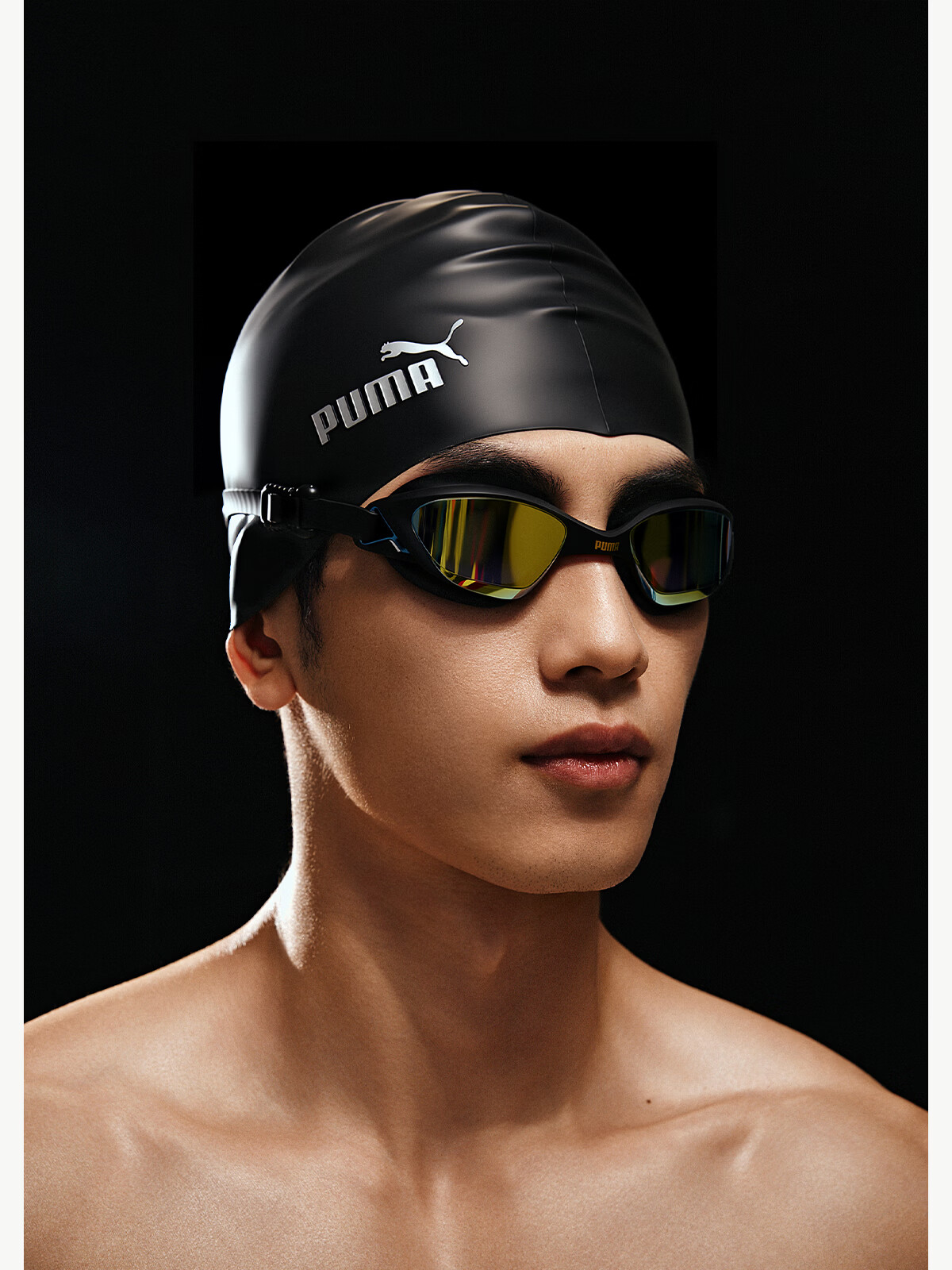 PUMA Adult Silicone Swim Cap Unisex Waterproof Non-Slip Extended Ear Protection Eco-Friendly Large Size Comfortable Fit 14