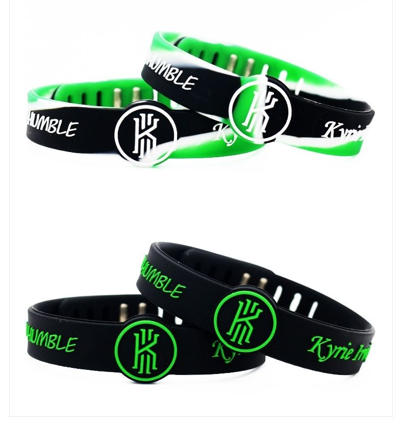 南枳篮球手环nba球星男女学生情侣运动腕带卡扣可调节欧文11号绿色1条
