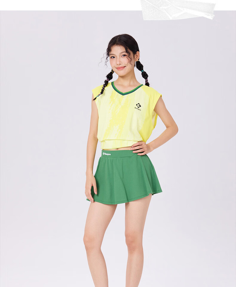 KUMPOO 26th Anniversary New Quick-Dry Fashionable Versatile Women's Badminton Skirt K261W-7181 White S 15