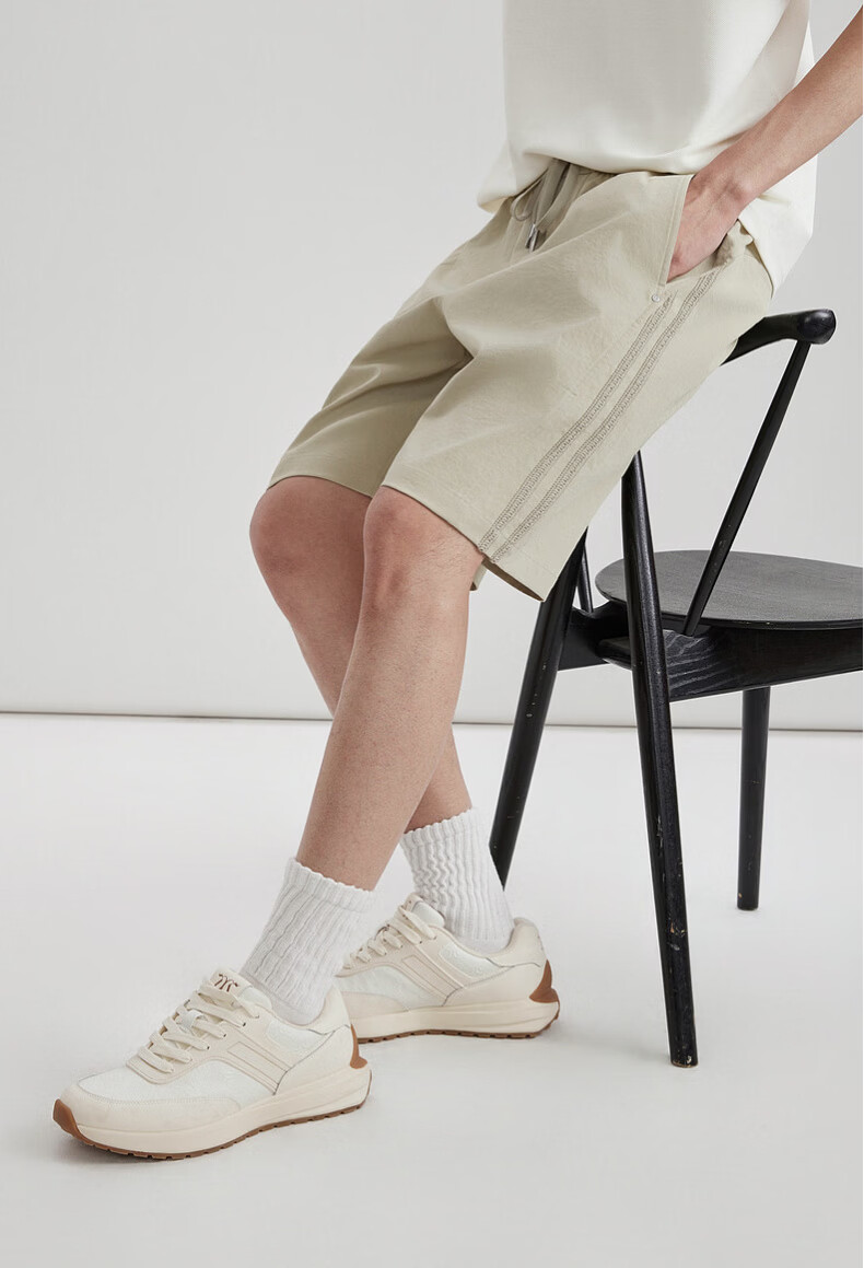 CABBEEN 3D Woven Tape Men's Shorts Side Tape Light Sporty Casual Summer 2026 Short Pants 2