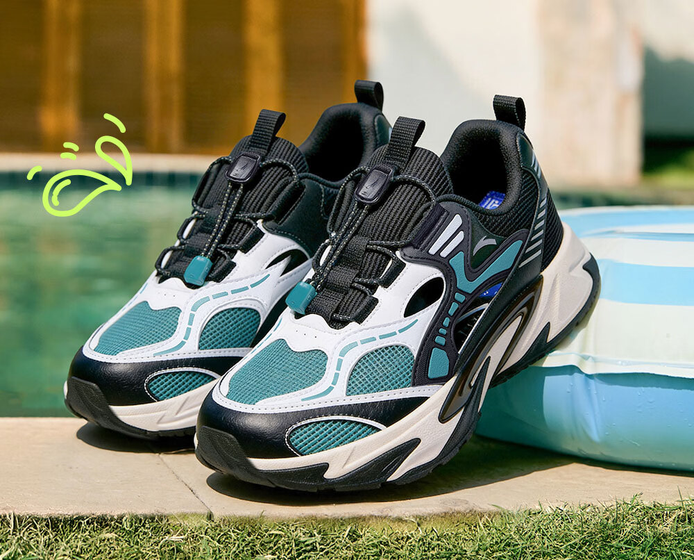 Anta Kids Boys Sandals 2026 Summer Outdoor Breathable Non-slip Water Shoes Frame Shoes A12626976 35