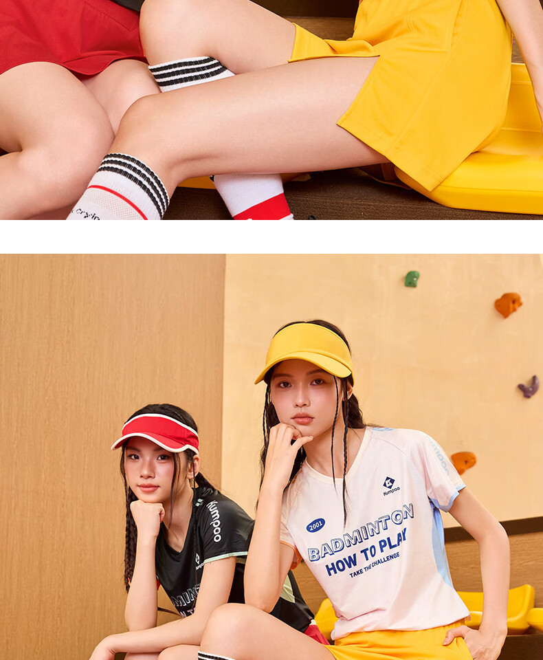 KUMPOO 26th Anniversary New Badminton Shirt Short Sleeve Loose Fit Fashionable Versatile K261W-1729 Pink L 14