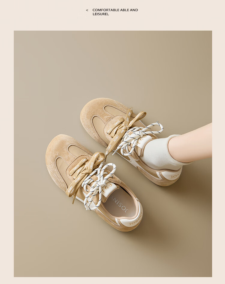 Zhuoshini Internal Height Increasing Trainer Shoes 2026 New Spring Retro Thick Sole White Sports Casual Agan Shoes Off-White Size 35 14