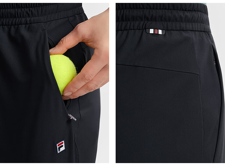 FILA Official Men's Knitted Long Pants 2026 Summer Tennis Sports Basic Sun Protection Straight-Leg Pants 13