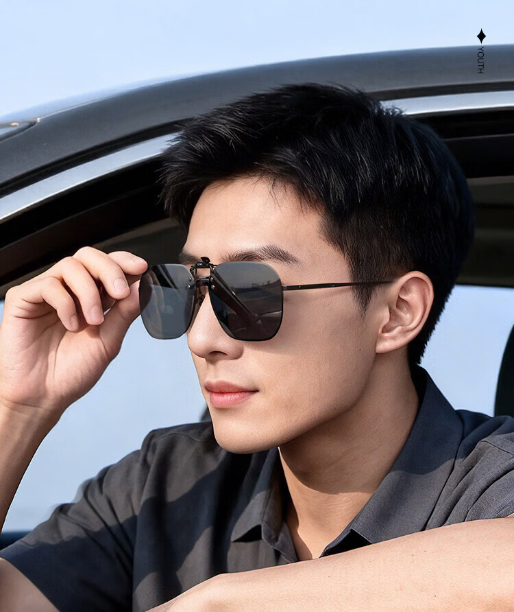 Hieyes Clip-On Polarized Sunglasses for Men, UV Protection, Compatible with Prescription Glasses, Ideal for Driving and Fishing 4