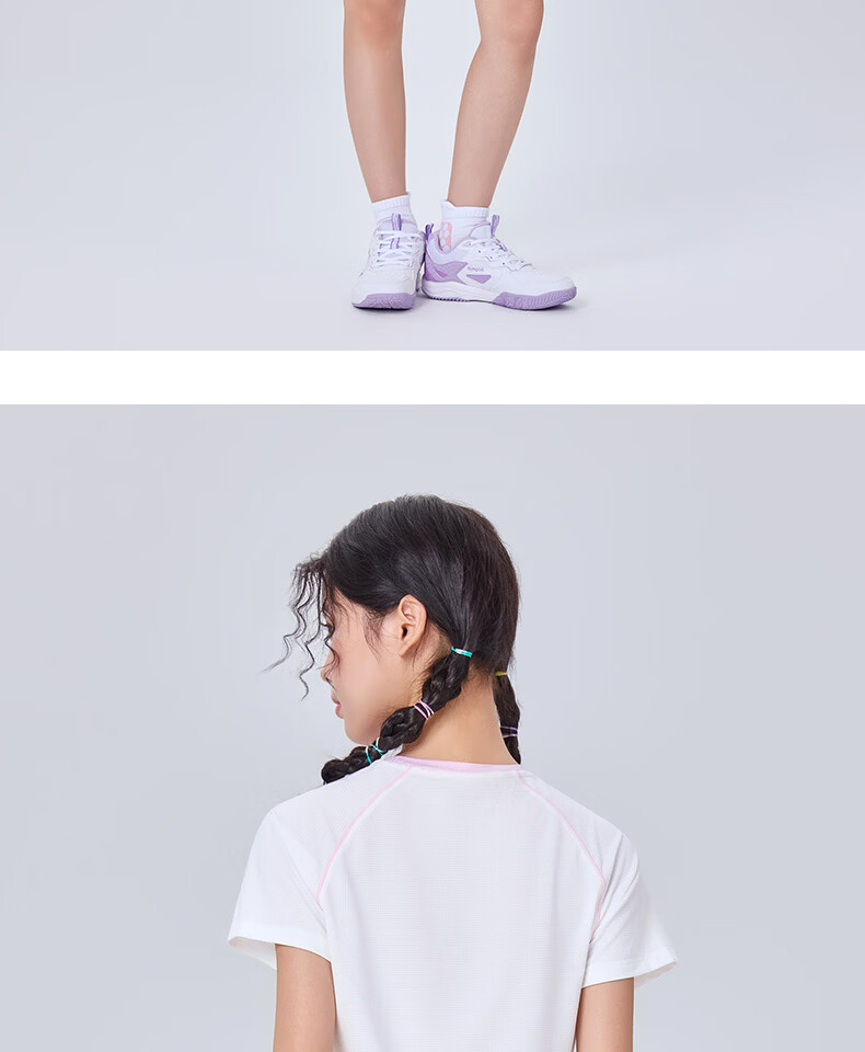 KUMPOO 26th Anniversary New Women's Badminton Short Sleeve Shirt Loose Comfortable Versatile Xunfeng K261W-1730 White S 10