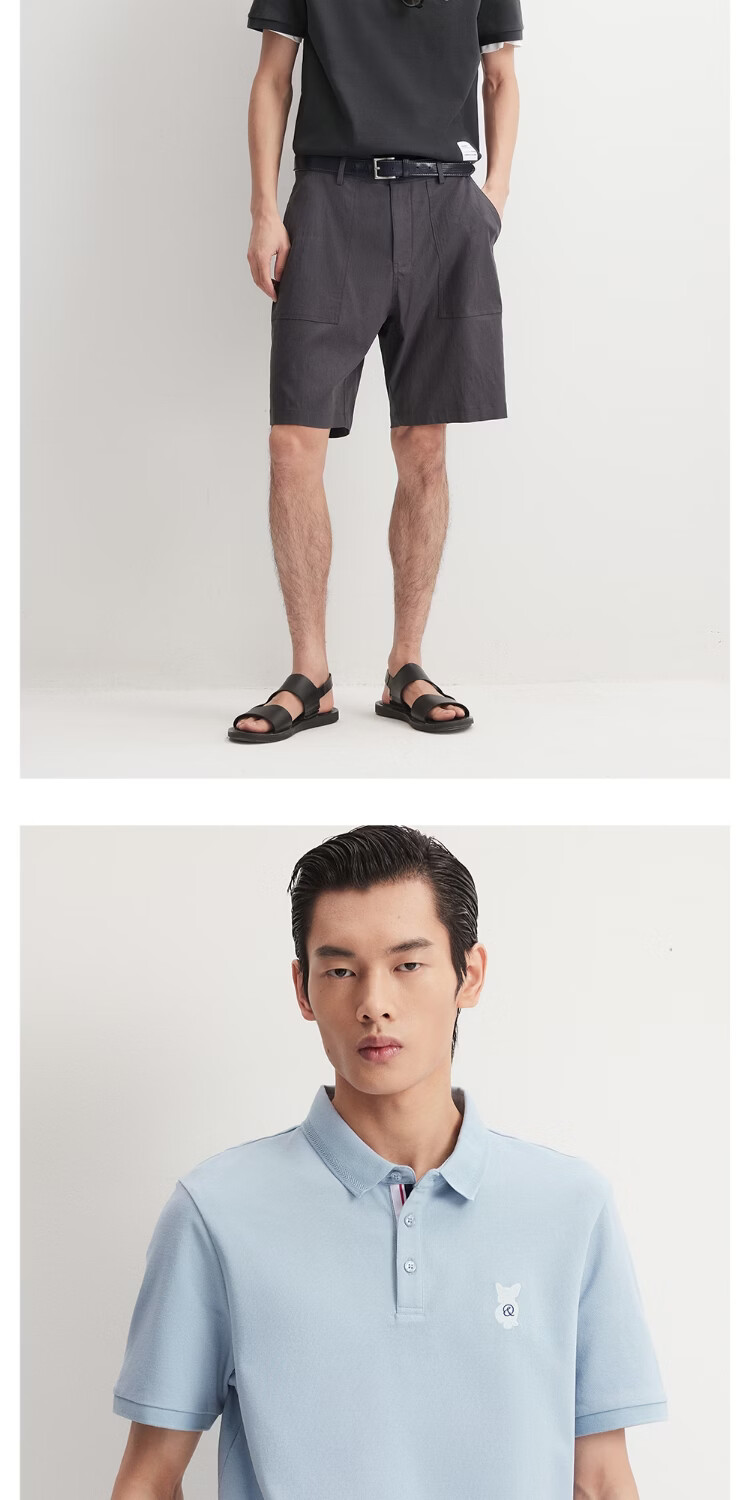 JACK&JONES Cool Touch Men's Spring Polo Shirt Fashion Loose Fit Polo Collar Comfortable Trendy Short Sleeve 226106025 17