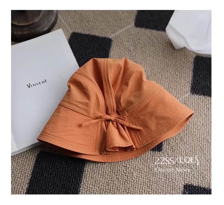 Lagur Casual Lightweight Breathable Cotton Japanese Style Fisherman Hat Women Summer Sun Protection Sunshade Cap Spring Pink Orange 13