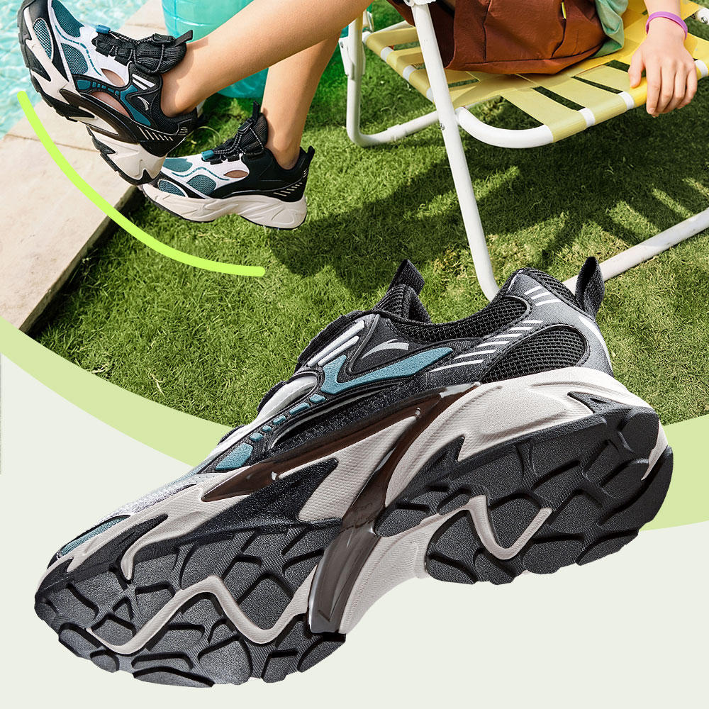 Anta Kids Boys Sandals 2026 Summer Outdoor Breathable Non-slip Water Shoes Frame Shoes A12626976 30