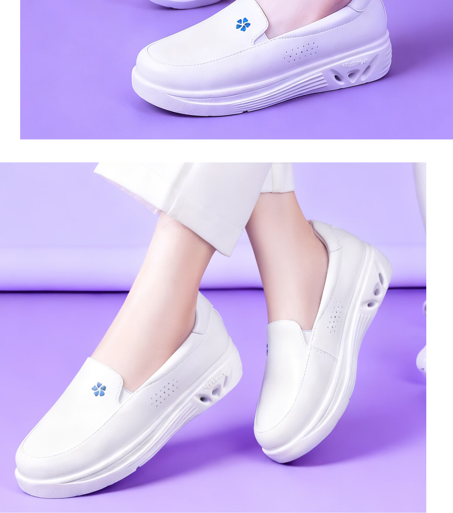 Bulan Ni G308 First Layer Cowhide Nurse Shoes Size 37 16