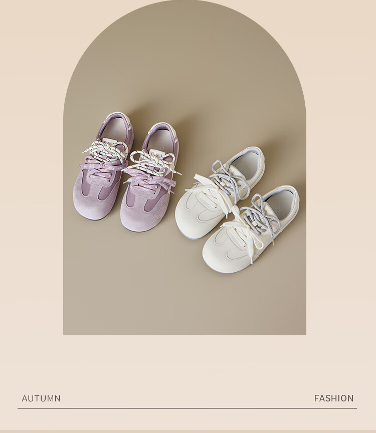Zhuoshini Internal Height Increasing Trainer Shoes 2026 New Spring Retro Thick Sole White Sports Casual Agan Shoes Off-White Size 35 3