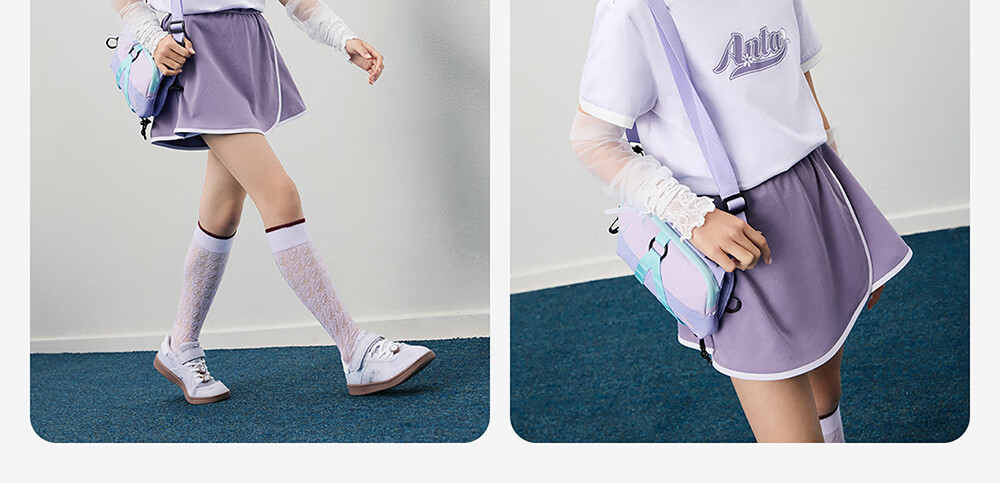 Anta Kids Sports Set Girls 2026 Summer Running Training Short Sleeve Shorts Baby Knitted Set A62628704 34