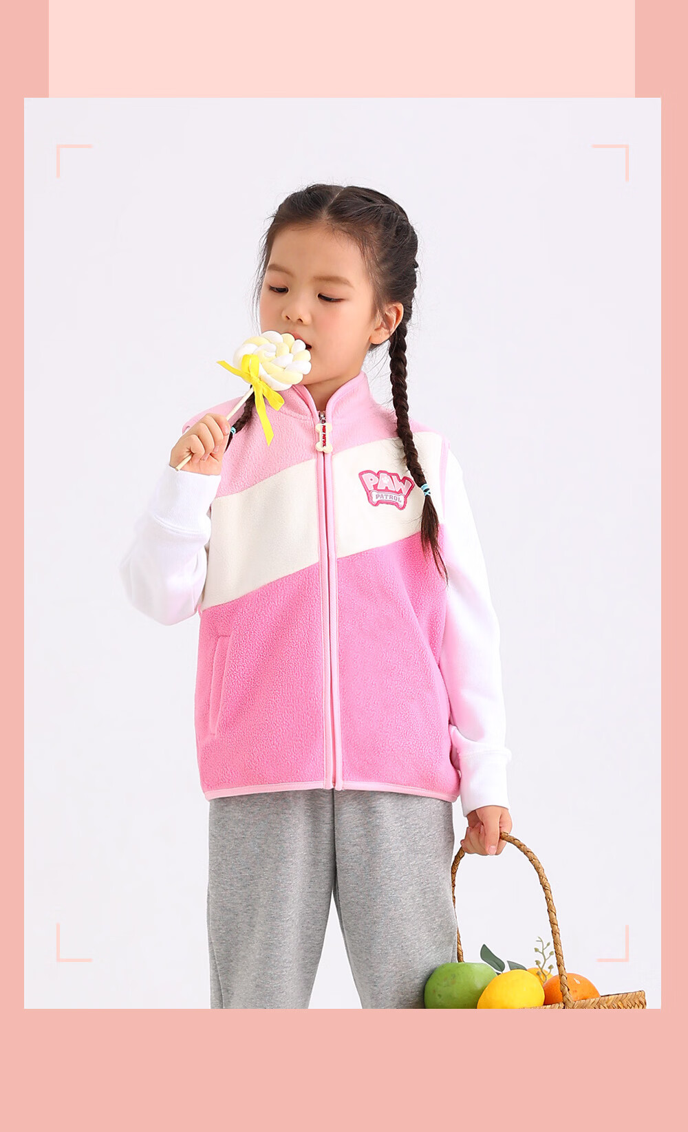 PAW PATROL Kids Vest Boys Girls Spring Baby Student Warm Fleece Jacket 1983A 120 23