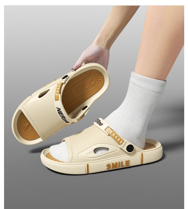 FOOTOPPO Men's Outdoor Dual-Purpose Sandals Beach Shoes Thickened Slippers Summer Non-Slip Sports Sandals 16