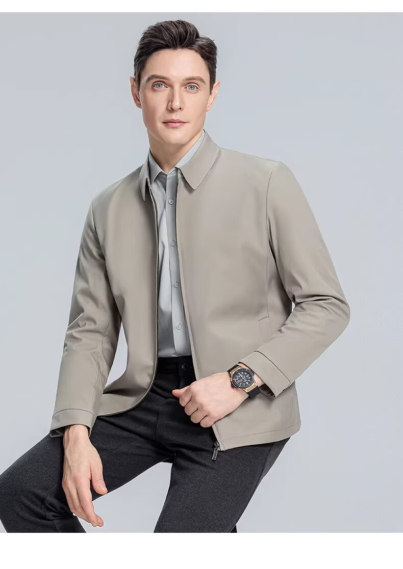 Romon Three-Proof Executive Jacket Men Spring High-End New Lapel Coat Business Official Cadet Jacket Men 23
