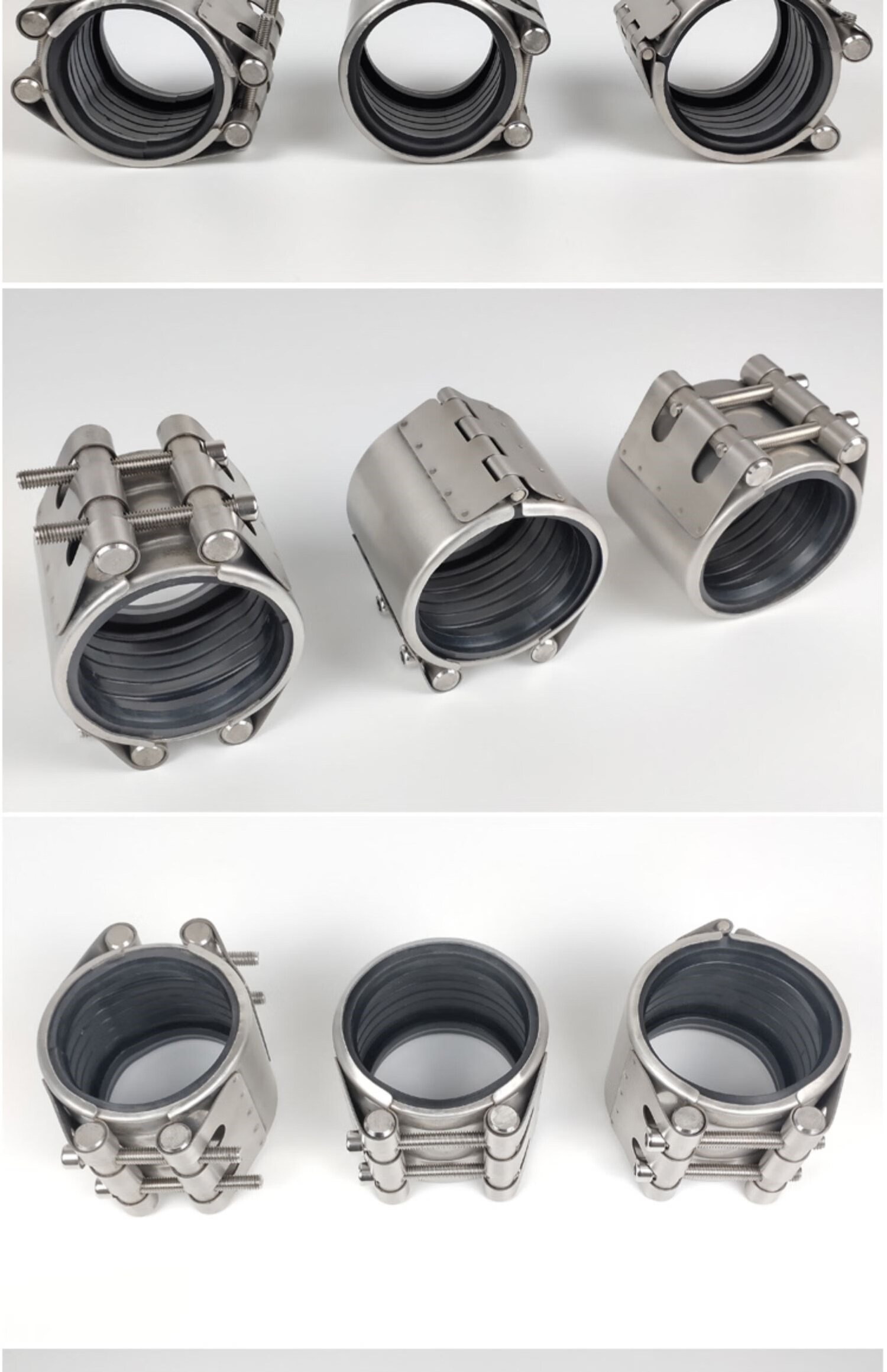 丹斯提尼 不锈钢哈夫节管道修补器连接器抱箍水管堵漏卡箍管夹管箍