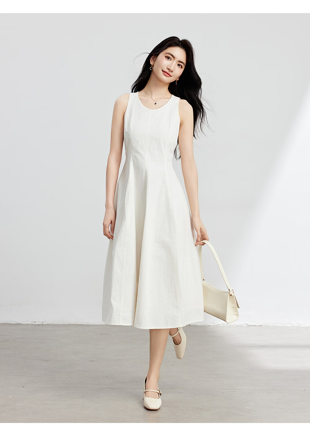 Miss Bird Women's High-End Summer Sleeveless Waist Slimming Office Fitted Tank Dress 17