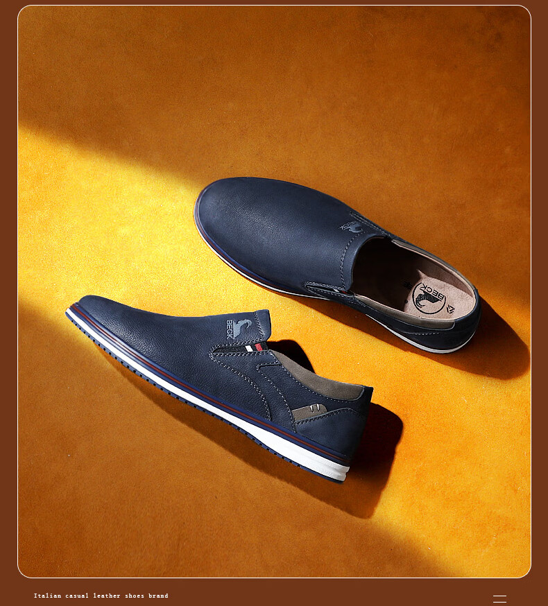 Men's New Genuine Sheepskin Leather Breathable Casual Business Formal Slip-On Driving Loafers 5