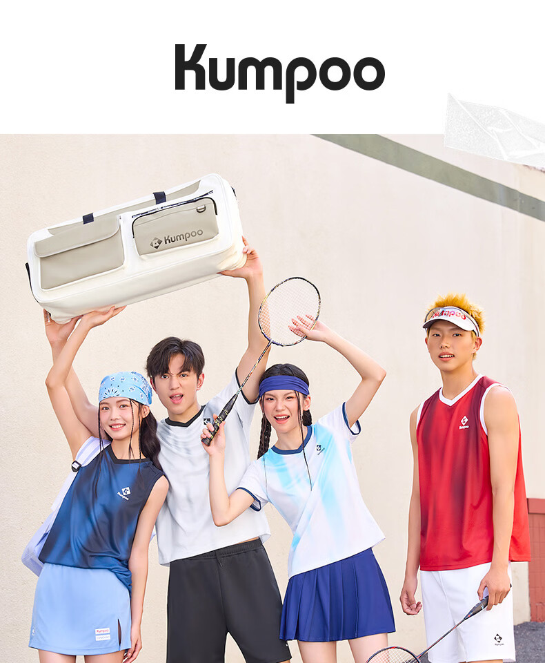 KUMPOO 26th Anniversary New Men's Badminton Shirt Short Sleeve Fashion Loose Breathable K261M-1154 Dark Blue M 1