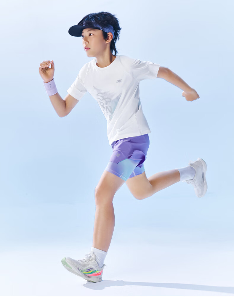 XTEP Youth Hydrogen Wind 9.0 Boys' Dial Running Shoes Sports Shoes Classic White/Super Green/Sea Blue Size 40 24