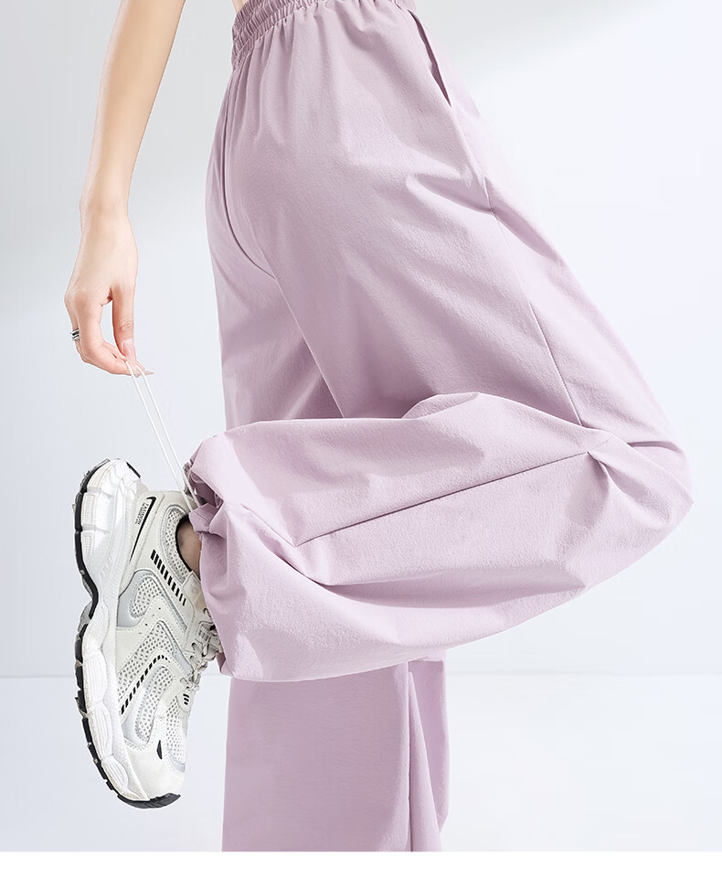 MINISO Women's Work Pants 2026 Spring Summer Lightweight High Waist Slim Wide Leg Cargo Pants Petite Sports Hiking Trousers 21