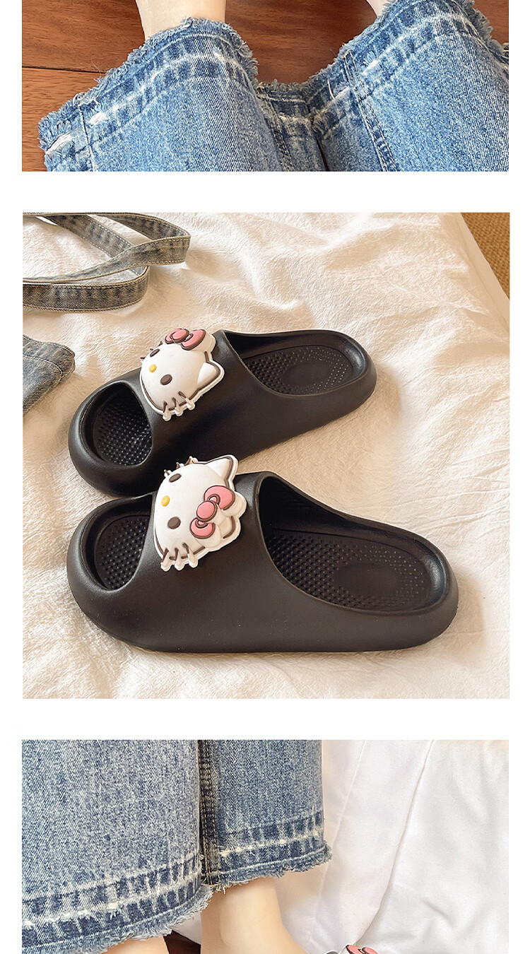 AILAIJIA Hello Kitty Collaboration Women's Home Slippers Bathroom Slippers Summer Cute Girls Slippers Pink Size 40-41 14