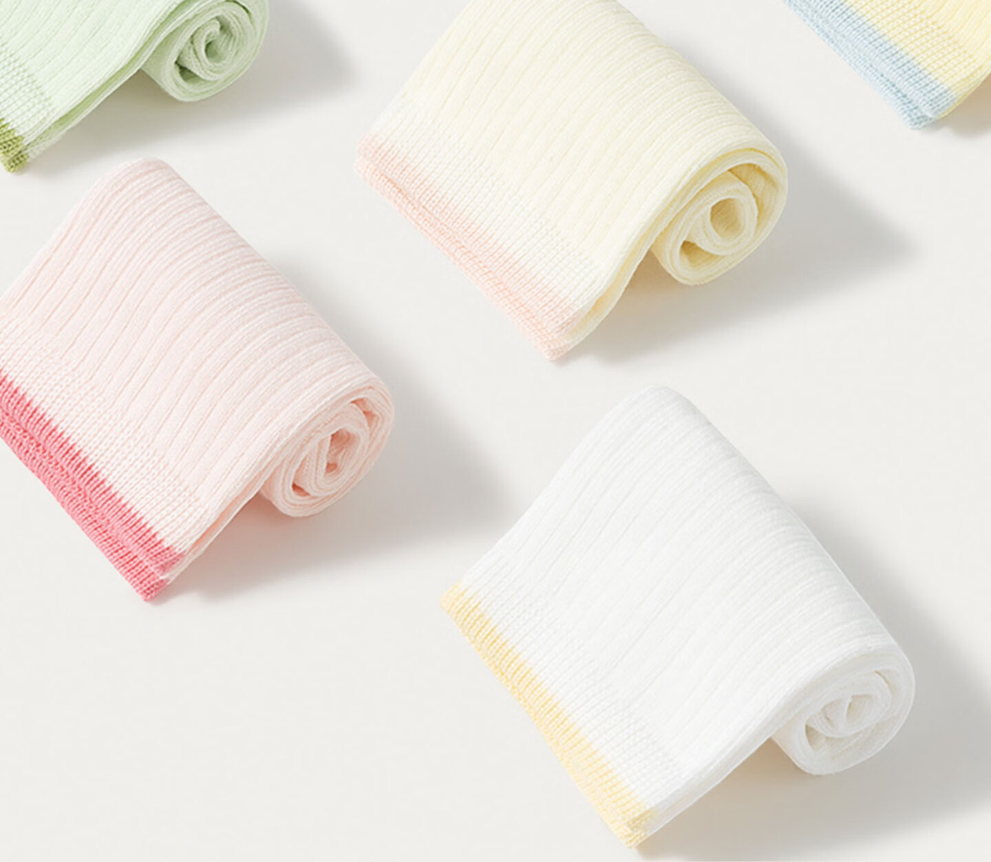 Mianzhuwu Children's Socks Girls Spring Summer Thin Breathable 100% Pure Cotton A-Class Cute Seamless Student Mid-Calf Socks 5 Pairs 23