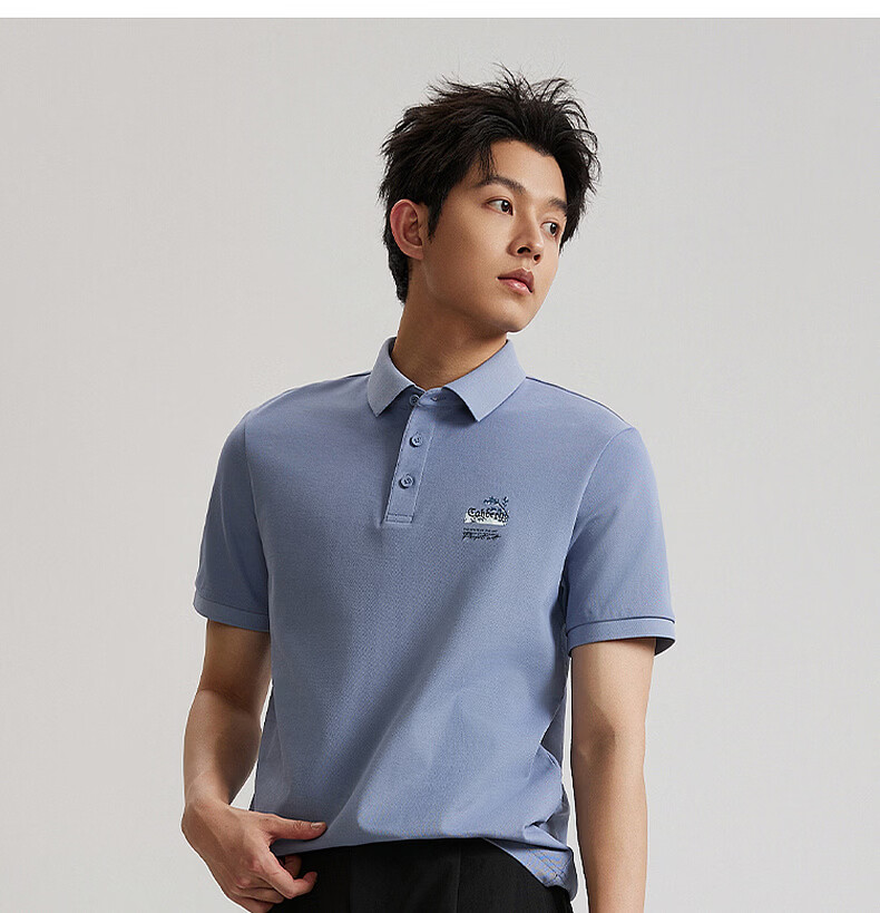 CABBEEN 200G Sorona Cool Touch Pique Polo Shirt Men National Style Bamboo Embroidery Pattern 2026 Spring Short Sleeve T-Shirt 13