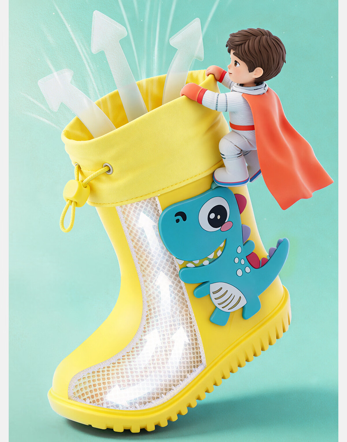 Sweet Baby Kids Waterproof Non-Slip Rain Boots for Toddlers Boys and Girls Durable School Water Shoes 14
