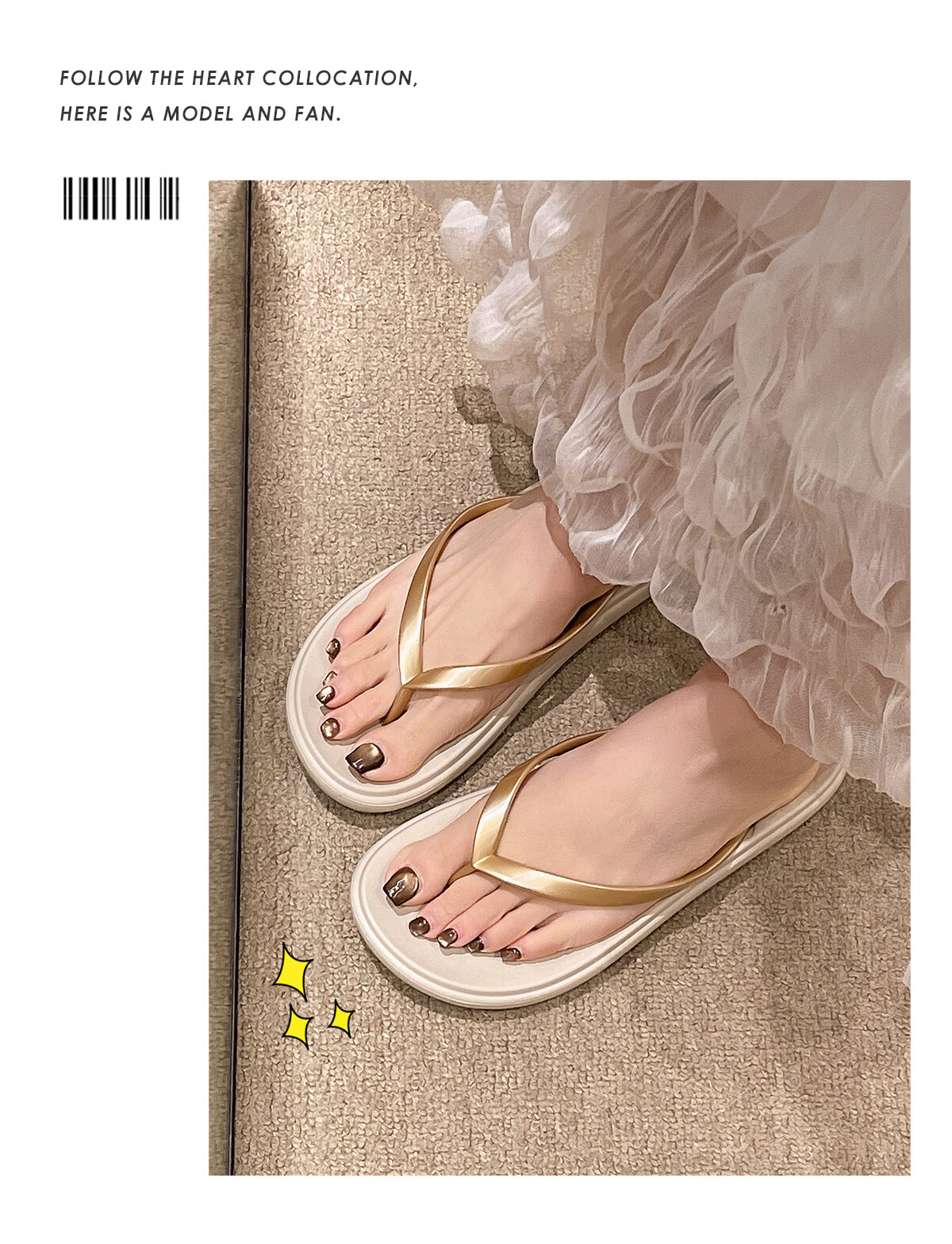 Runrou Hello Kitty Women's Flip Flops Summer 2026 New Beach Vacation Soft Sole Non-Slip Sandals for Women 11