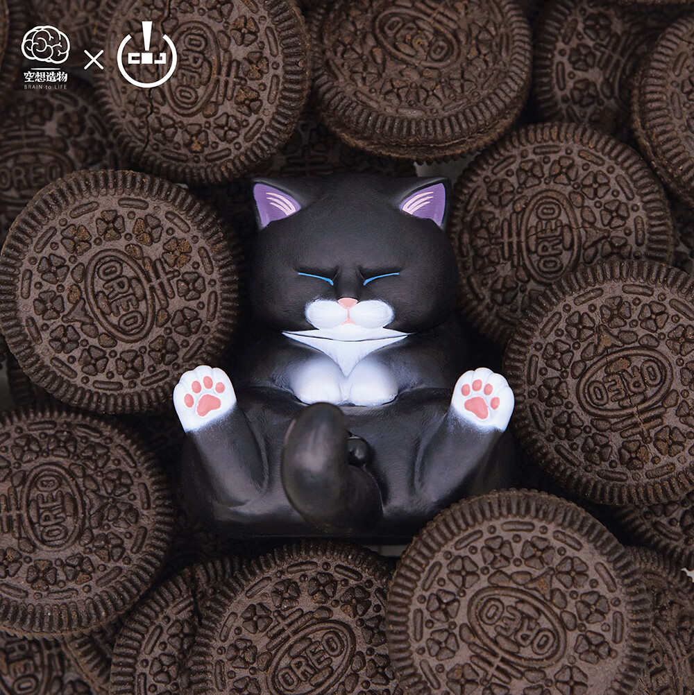 空想造物盯裆猫盲盒 不二马大叔猫铃铛手办可爱公仔车载摆件送男友