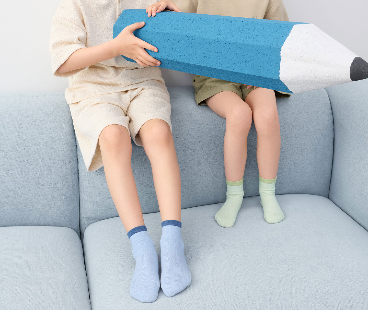 Mianzhuwu Children's Socks Girls Spring Summer Thin Breathable 100% Pure Cotton A-Class Cute Seamless Student Mid-Calf Socks 5 Pairs 32
