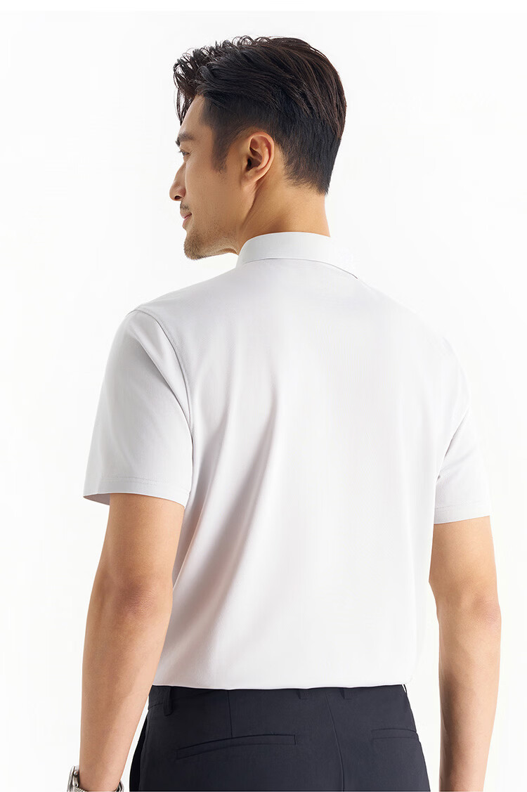 Shirt Lao Luo [Ruxin No.1 06] Short Sleeve Polo Collar T-Shirt 265X1P920S Light Gray 3XL 14