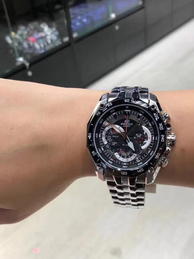 卡西欧手表男款运动摆秒红牛限量版钢带防水夜光机械型男表 efr-539d