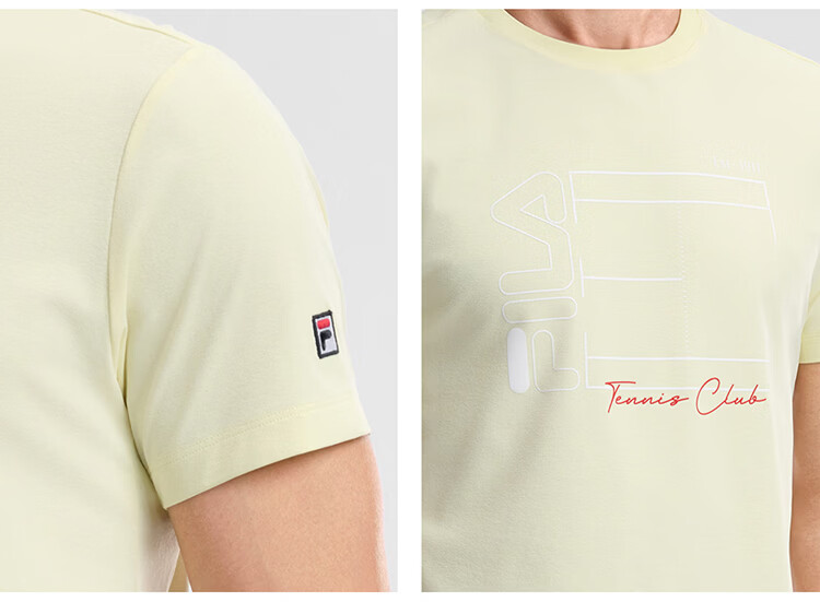 FILA Official Men's Knitted Short Sleeve Shirt 2026 Summer Tennis Sports Moisture-Wicking Quick-Dry Basic T-Shirt 15
