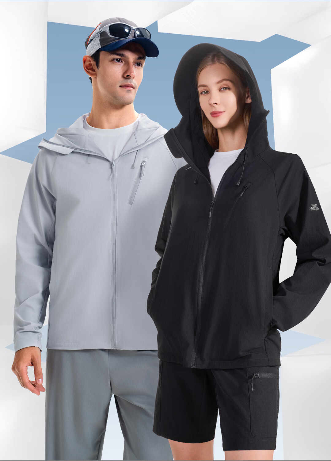 SUPIELD Supei Ice Shell Sunscreen Jacket Hydrophobic Stain-Resistant Lightweight Original Yarn Cooling Spring UV Protection Unisex Sun Protection Clothing 5