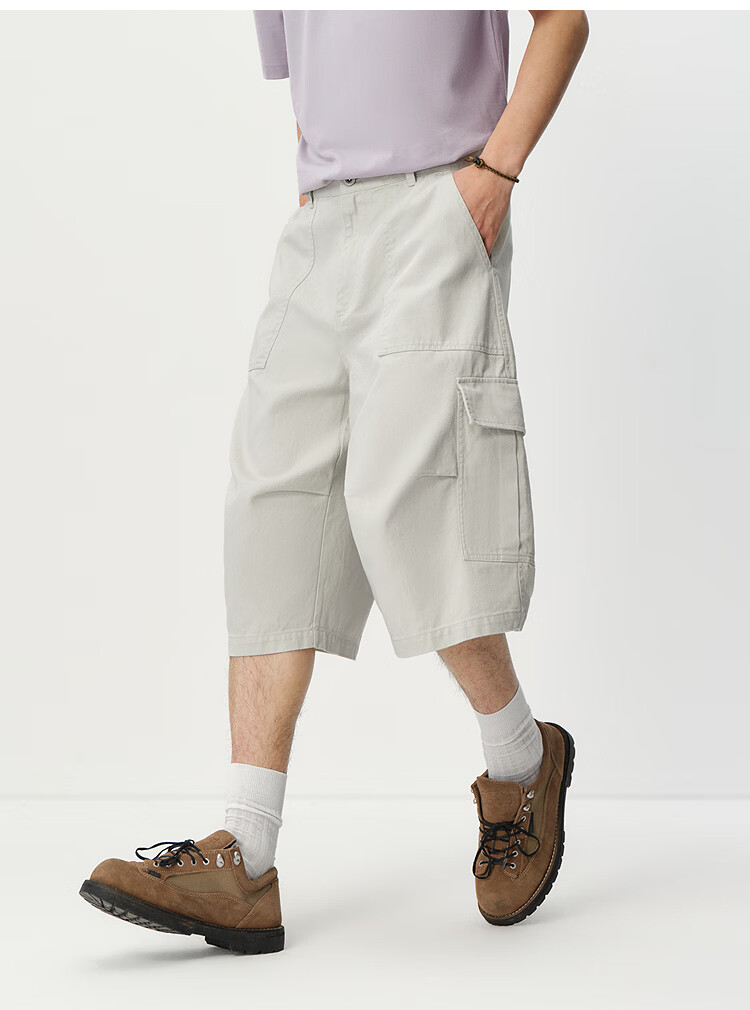 Semir Men's Casual Summer Cotton Cargo Style Seven-Point Shorts 2026 Loose Wide-Leg Pants Versatile 109326125104 15
