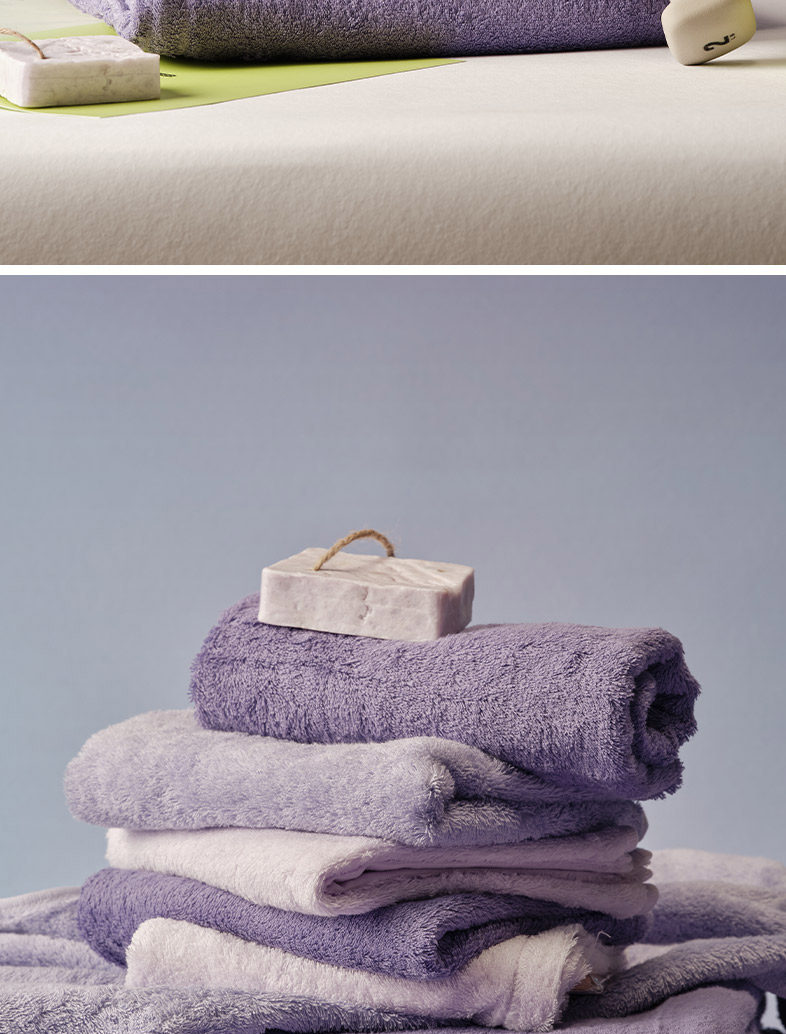 KRRAMEL Ice Cream Towel 100% Pure Cotton Absorbent Lint-Free Adult Bath Face Towel Taro Purple 6