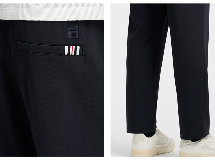 FILA Official Men's Knitted Long Pants 2026 Summer Fashion Simple Casual Comfortable Straight-Leg Pants 17