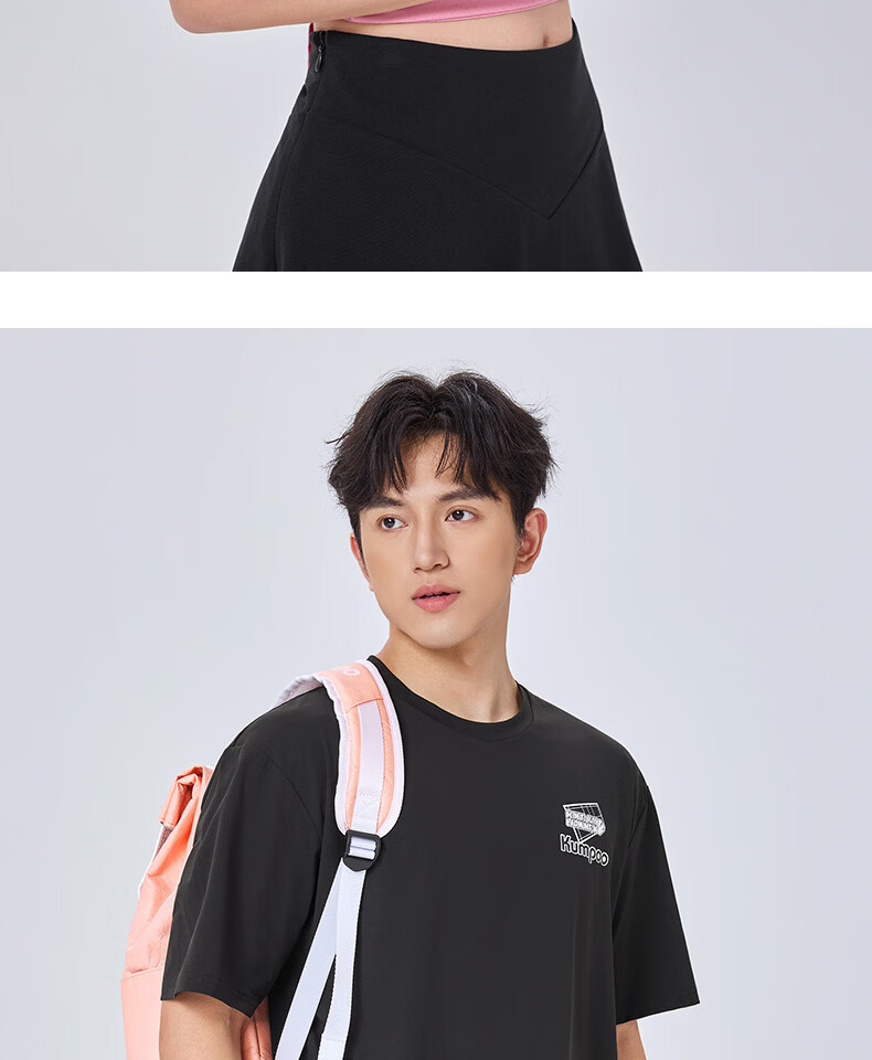 KUMPOO 26th Anniversary New Badminton Shirt Short Sleeve Multi-Color Loose Fit Unisex K261U-1718 White 2XL 15