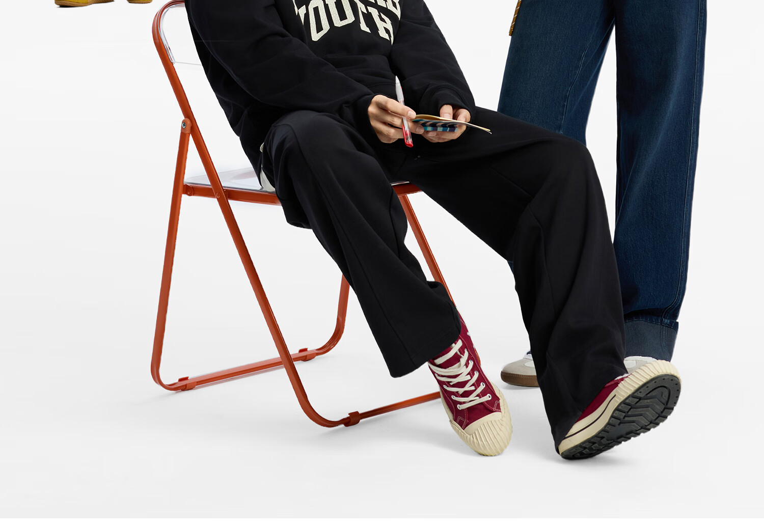 Metersbonwe Men's Hoodie 2026 Spring New Casual Letter Print Long Sleeve Top Ink Black M170/92A 2