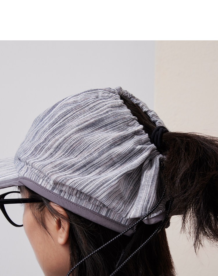 Lagur Linen Zero-Burden "Topless Baseball Cap" Sun Protection UPF100+ Sun Hat Denim Blue 21