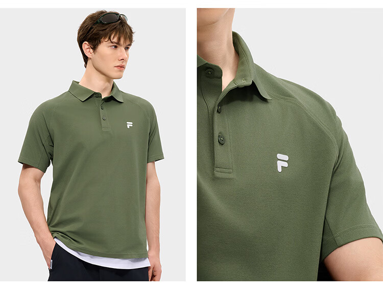 FILA FUSION Men's Short Sleeve Polo Shirt 26 Summer New Cool Quick-Dry T-Shirt 12