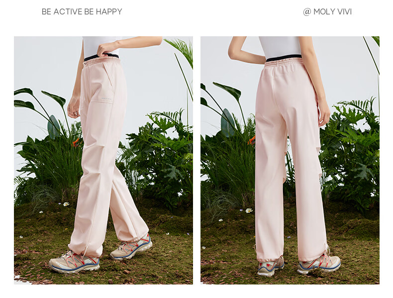 MOLY VIVI Double Waist Softshell Outdoor Sports Pants for Women Spring Summer Windproof Waterproof Quick-Dry Hiking Mountaineering Pants Magic Vivi 15