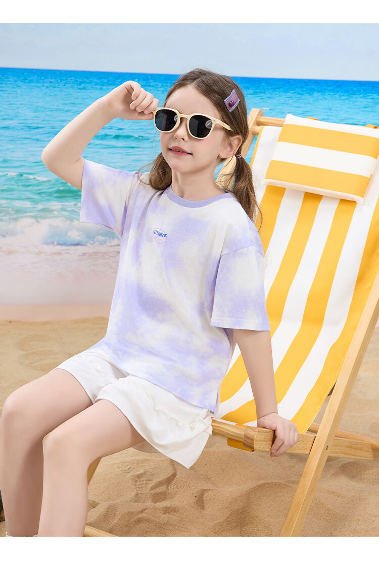 Disney Kids Boys and Girls Cotton Short Sleeve T-Shirt Children's Fashion Casual Versatile Crew Neck White Size 150 22