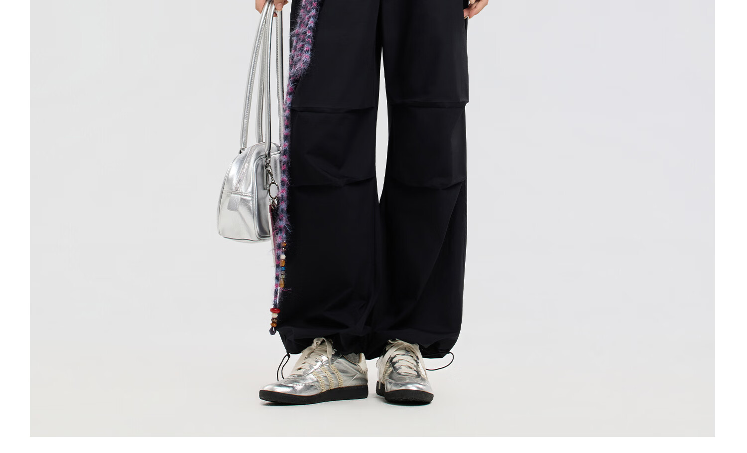 Metersbonwe Women's Casual Wide-Leg Pants 2026 Summer New Outdoor Sports Loose High-Waist Paratrooper Pants 13