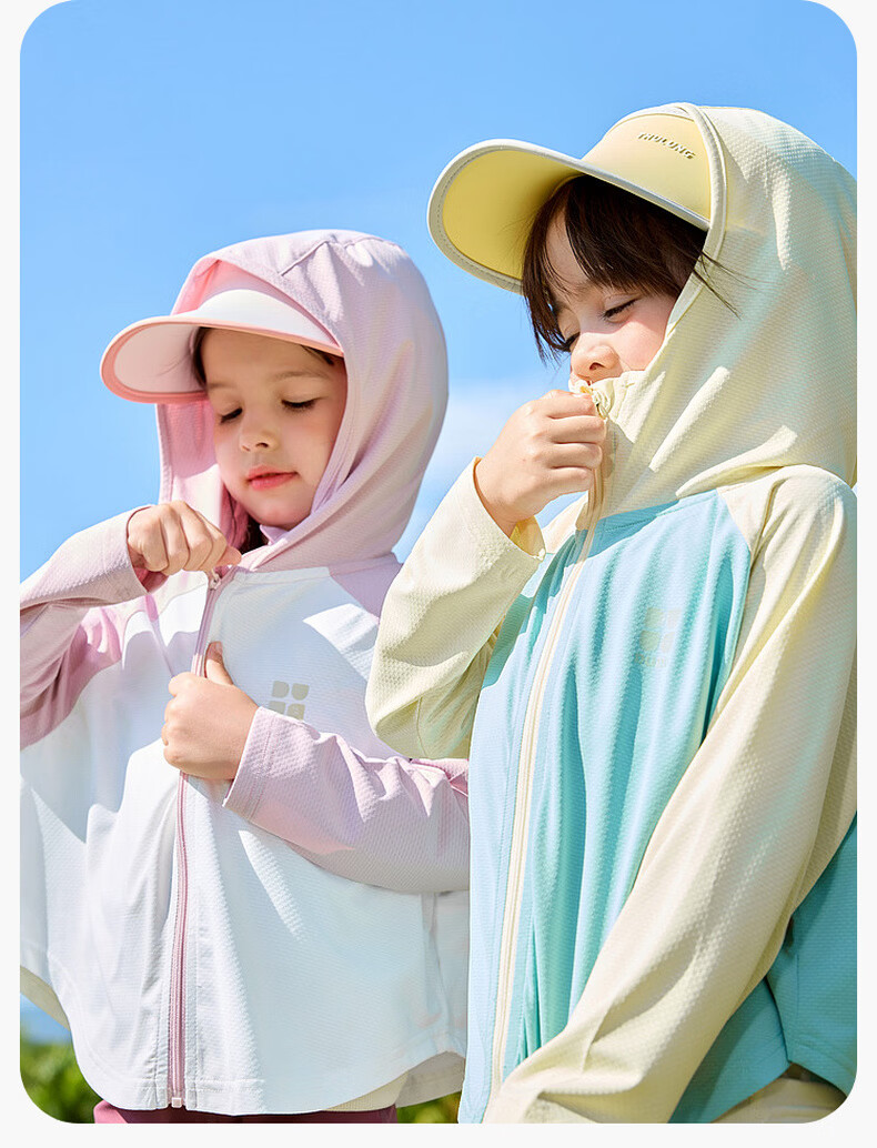 Dudu Kids UPF50+ Children's Summer Sun Protection Jacket Baby Coat Summer Cooling Boys Clothing Cocktail Green 80 19